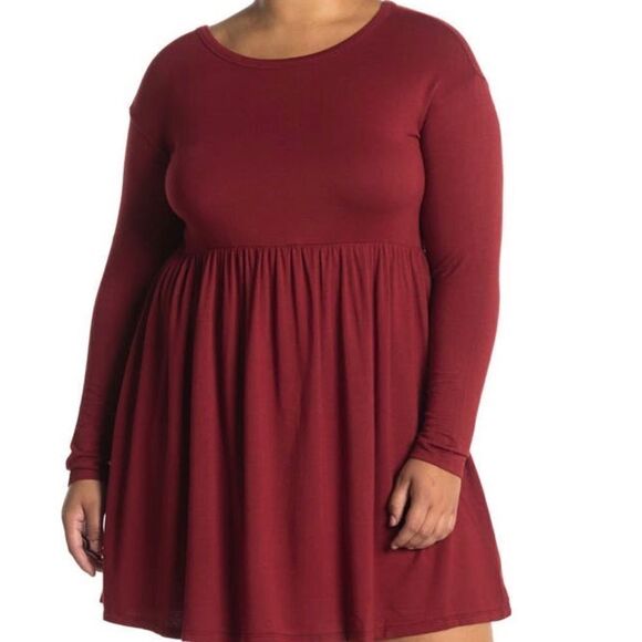 Baea Dresses & Skirts - Baea baby doll mini dress xl color brick size XL